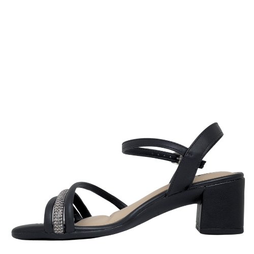 Sandália Feminina Salto Grosso Moleca Conforto Casual Verão Preto 3