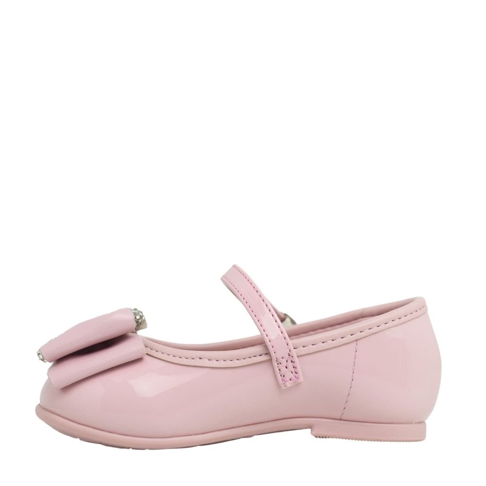 Sapatilha Infantil Menina Boneca Laço Brilho Molekinha Rosa 3