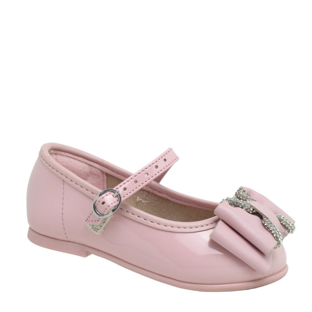 Sapatilha Infantil Menina Boneca Laço Brilho Molekinha Rosa 4