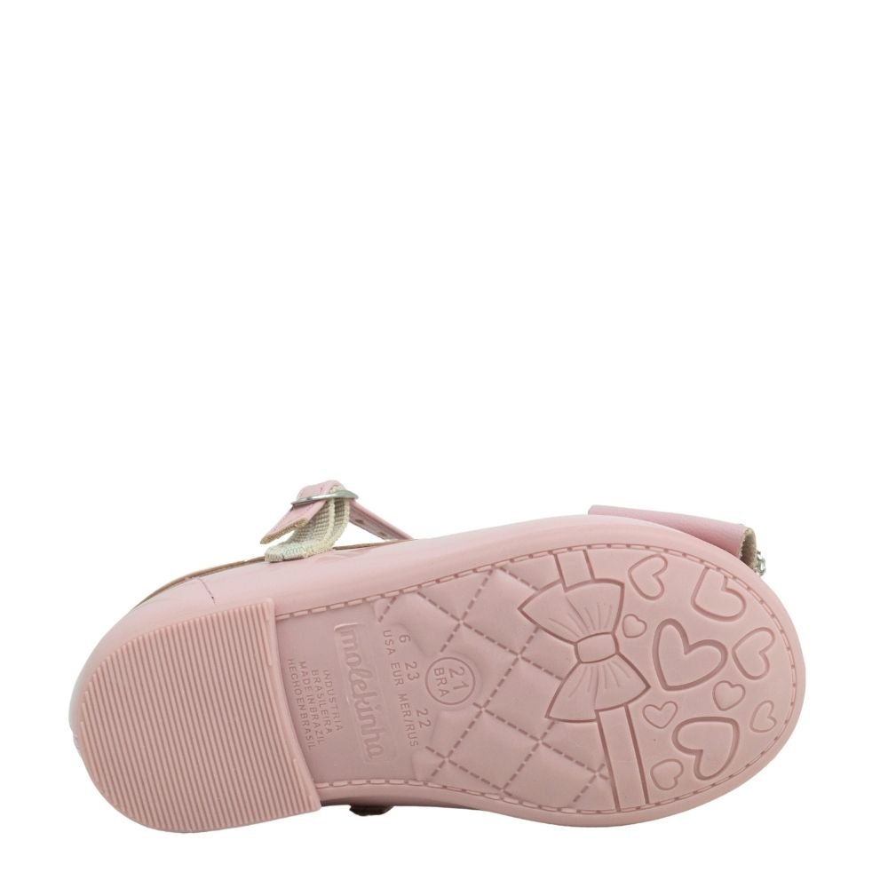 Sapatilha Infantil Menina Boneca Laço Brilho Molekinha Rosa 5