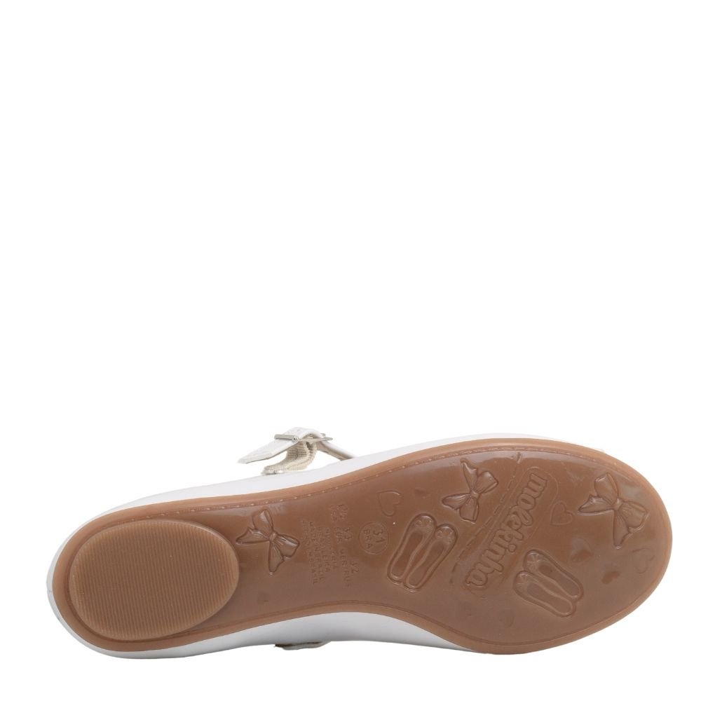 Sapatilha Infantil Molekinha Menina Brilho Laço Conforto Branco 5