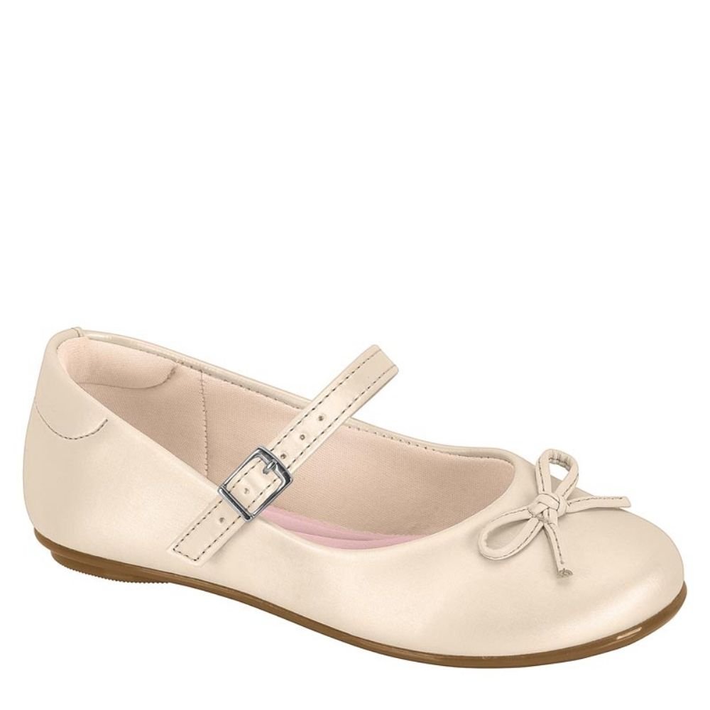 Sapatilha Infantil Molekinha Boneca Meninas Casual Laço Bege