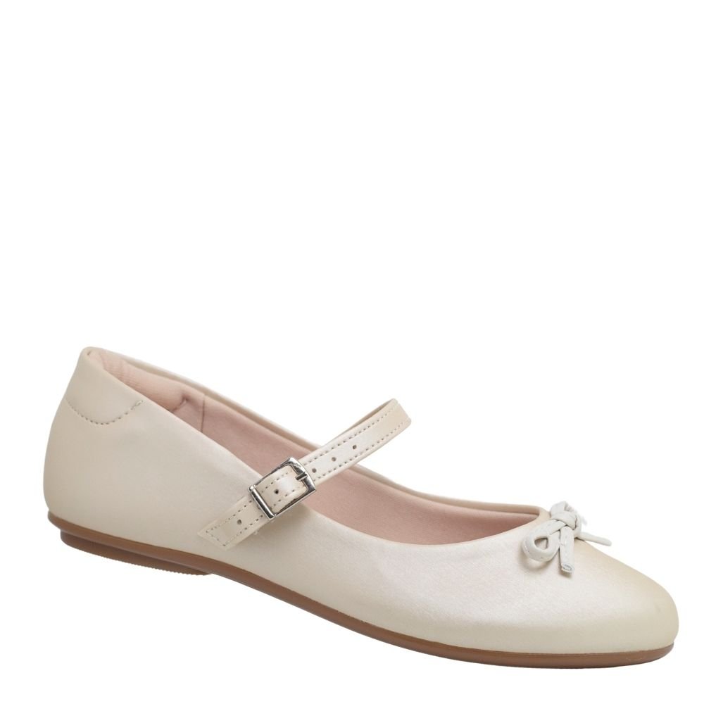 Sapatilha Infantil Molekinha Boneca Meninas Casual Laço Bege 4