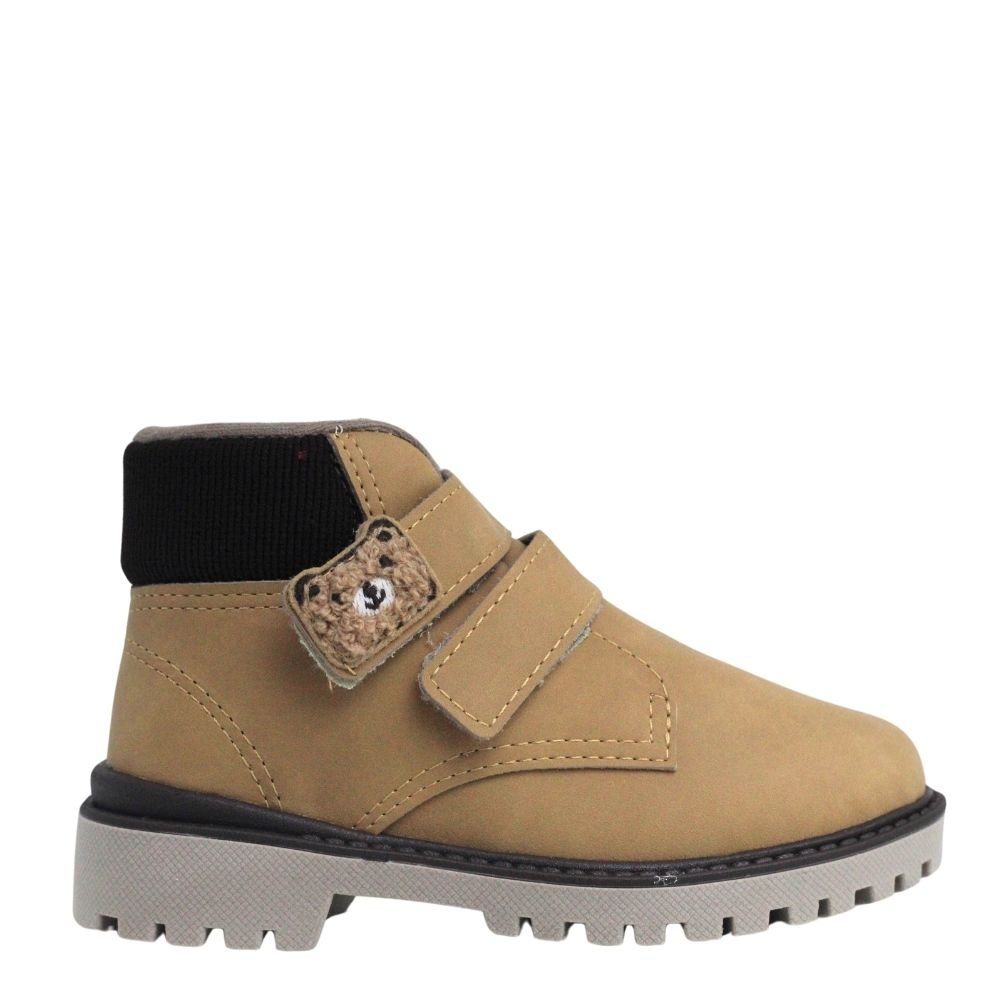 Bota Coturno Infantil Menino Cano Curto Conforto Molekinho Bege 2