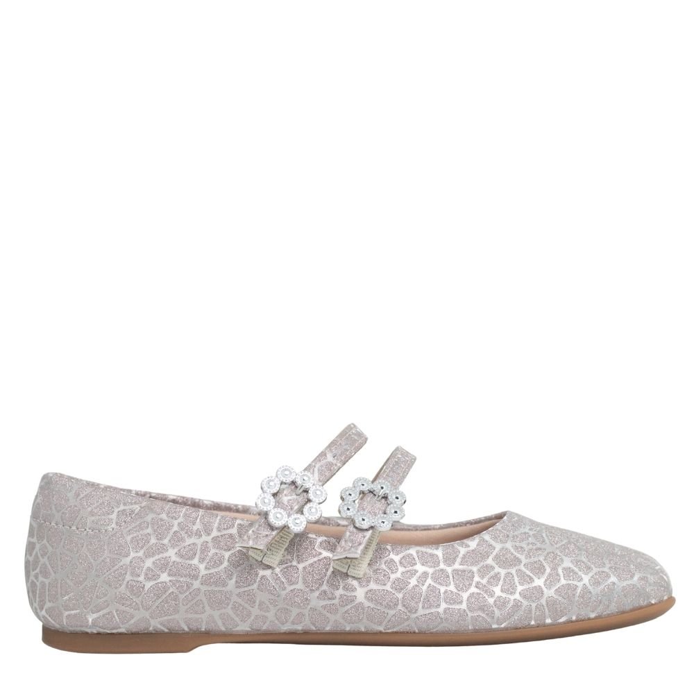 Sapatilha Infantil Menina Molekinha Confortável Brilho Casual Prata 2