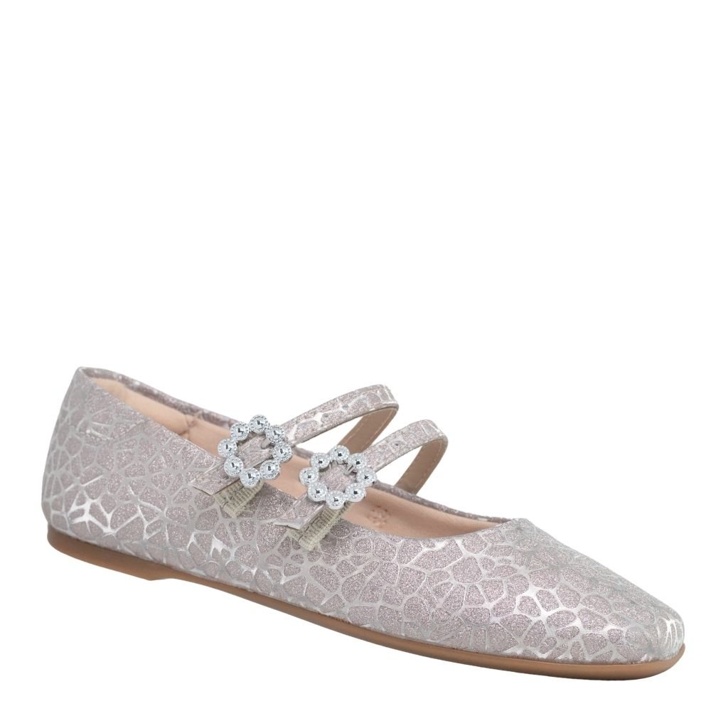 Sapatilha Infantil Menina Molekinha Confortável Brilho Casual Prata 4