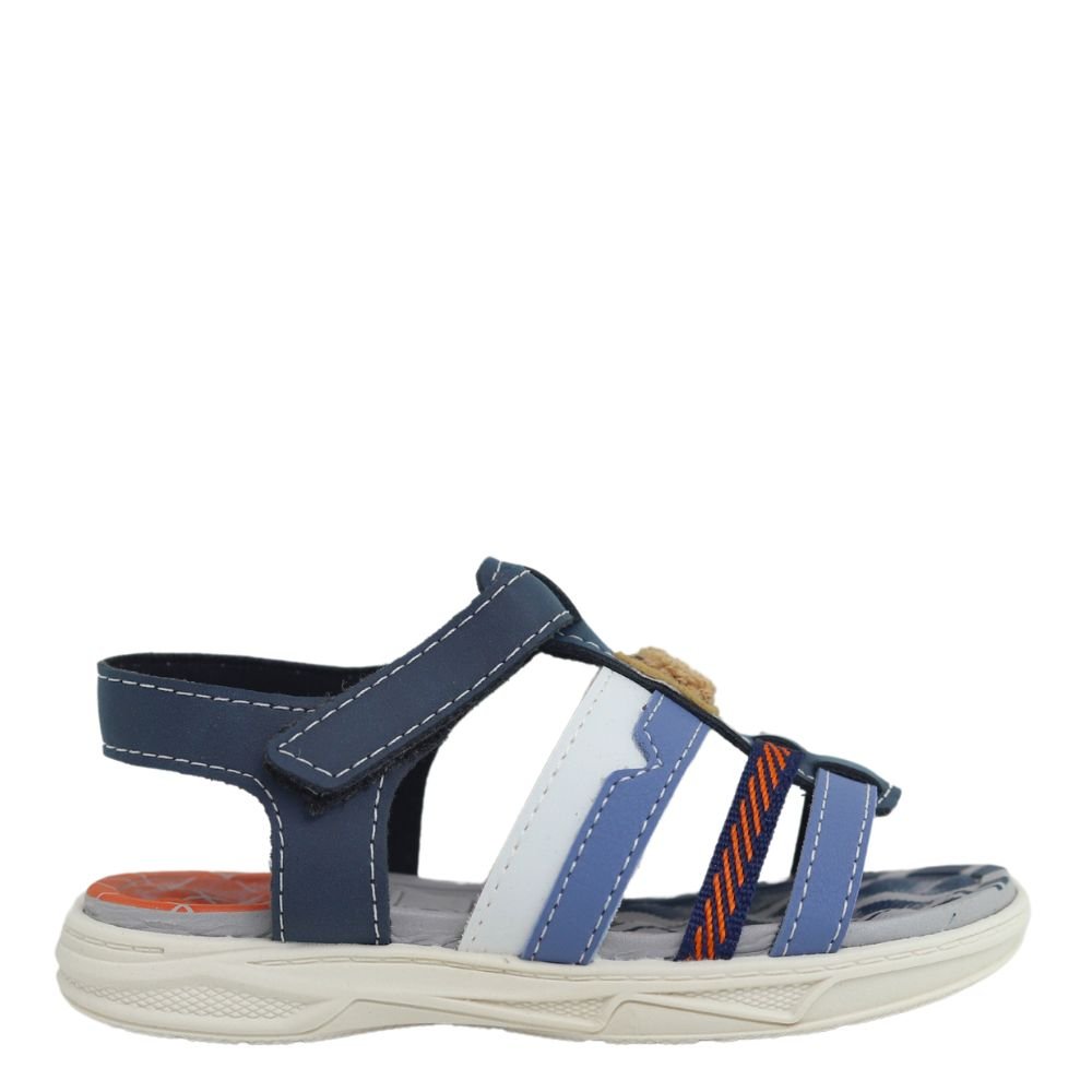 Sandalia Fechada Meninos Ajustável Ursinho Molekinho Leve Azul 2