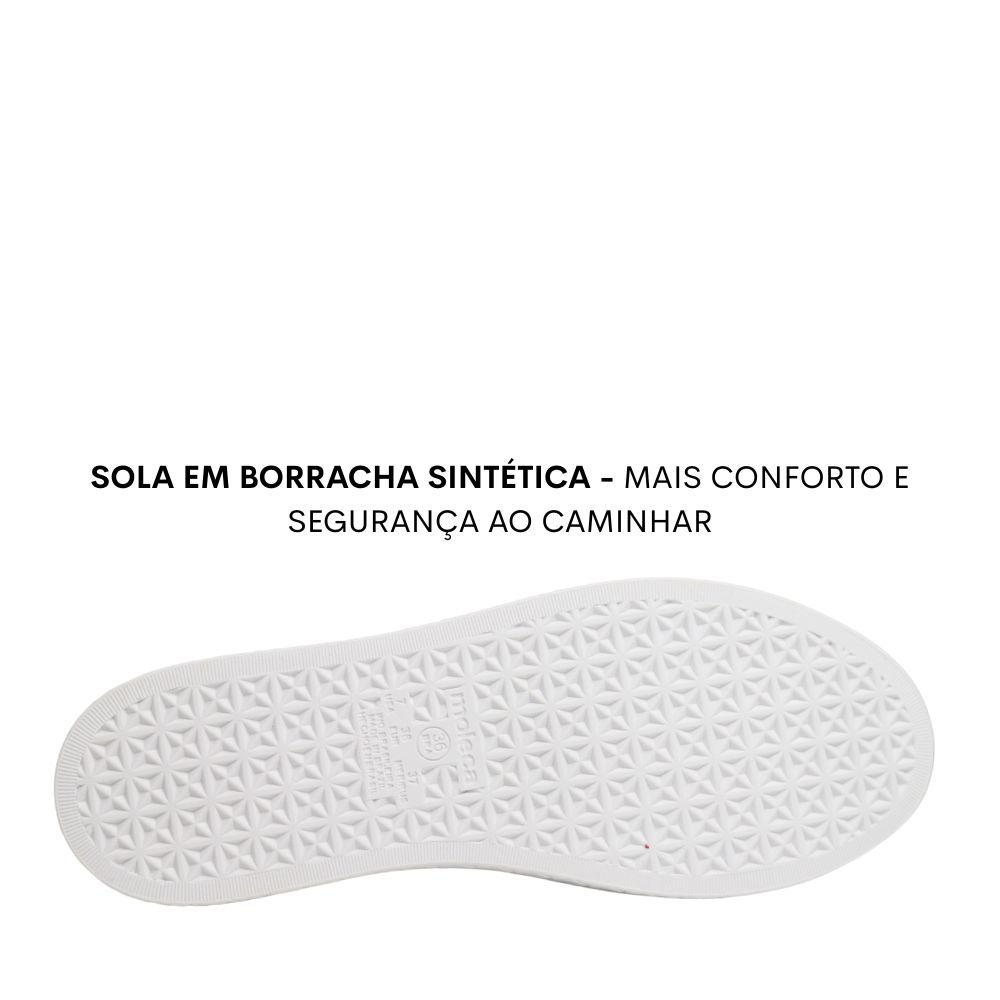 Tênis Casual Feminino Confortável Flatform Moleca 5712.233 Branco 5