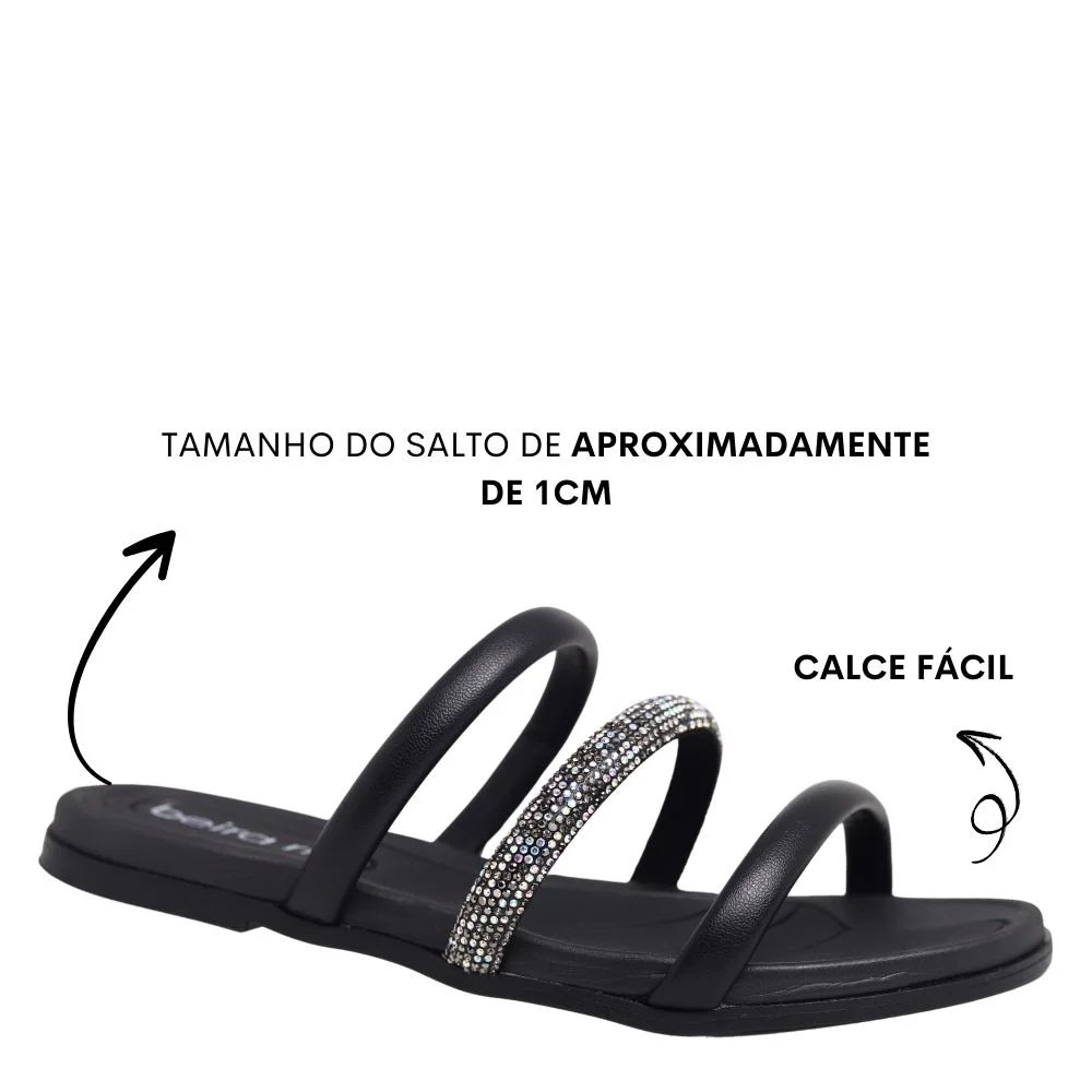 Sandália Feminina Beira Rio Conforto Estilo Leve 8507.104 Preto 4