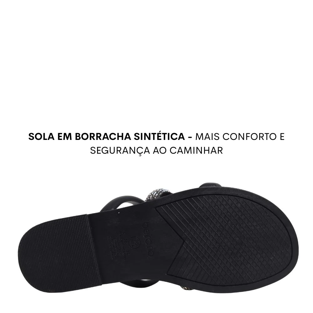 Sandália Feminina Beira Rio Conforto Estilo Leve 8507.104 Preto 5