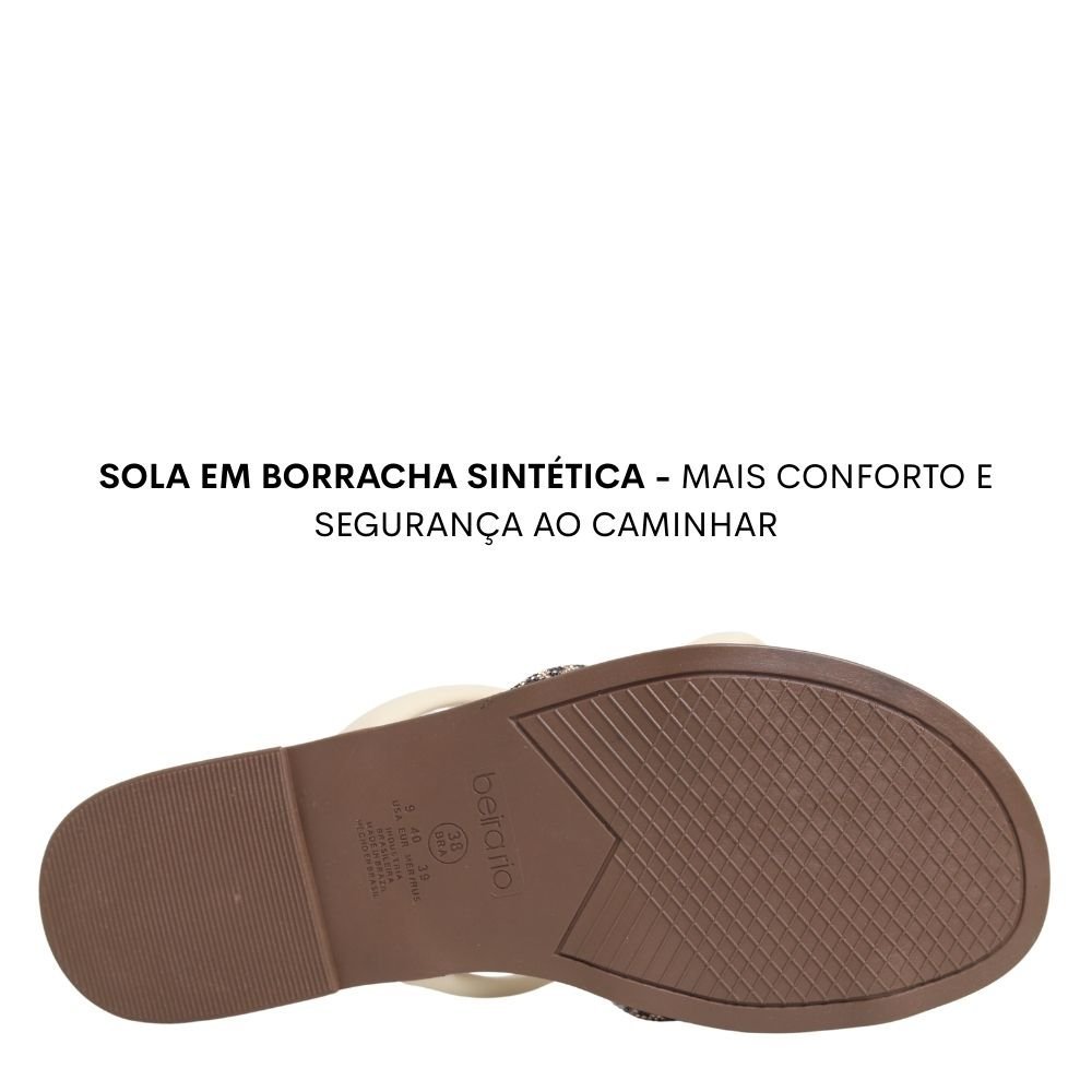 Sandália Feminina Beira Rio Conforto Estilo Leve 8507.104 Bege 5
