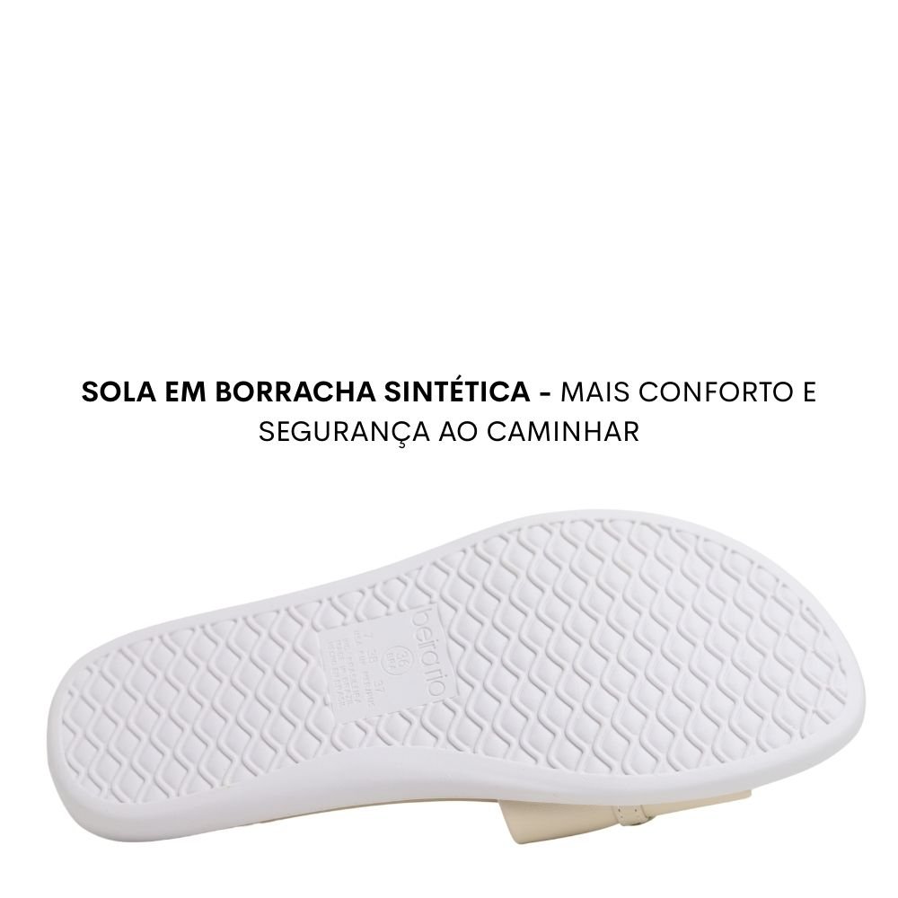 Chinelo Slide Beira Rio Feminino Leve Macia Fivela 8360.357 Branco 5