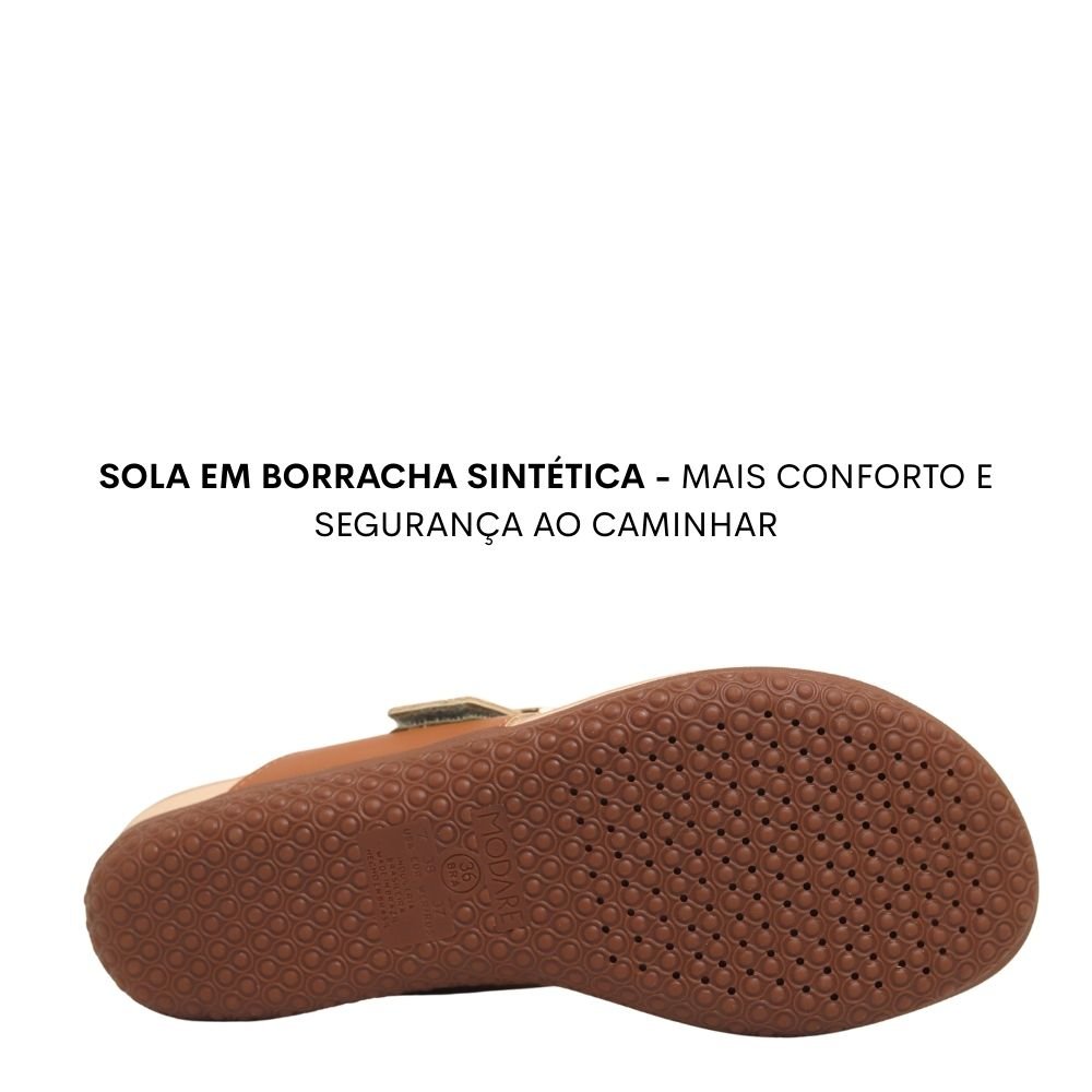 Tamanco Feminino Ajustável Conforto Fivela Modare 7125.253 Marrom 5