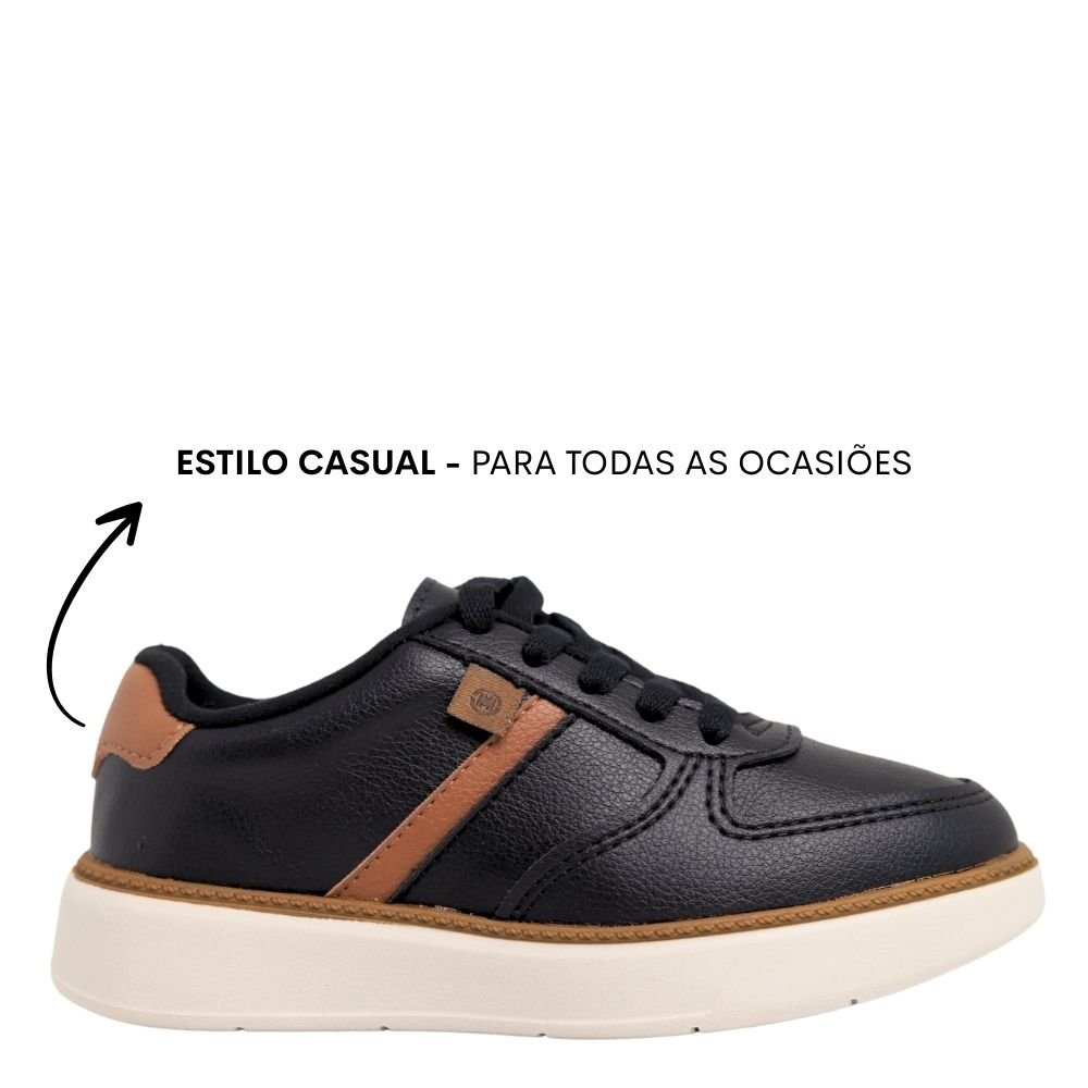 Tênis Casual Infantil Menino Conforto Molekinho 2861.216 Preto 2