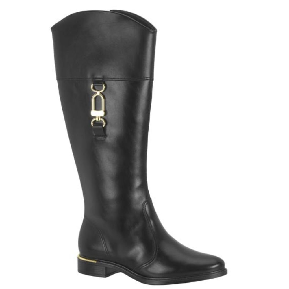 Bota Feminina Salto Baixo Montaria Cano Longo Vizzano 3077 Preto 1