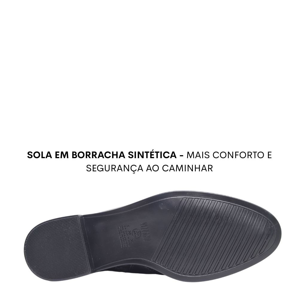 Bota Feminina Salto Baixo Montaria Cano Longo Vizzano 3077 Preto 5