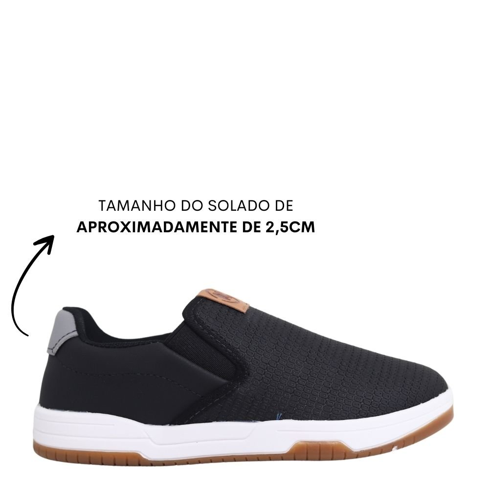 Tênis Slip On Infantil Menino Casual Confortável Molekinho 2852100 Preto 2