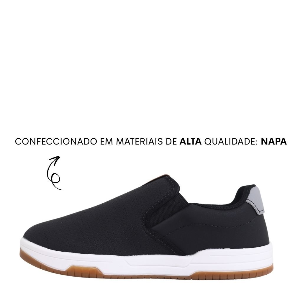 Tênis Slip On Infantil Menino Casual Confortável Molekinho 2852100 Preto 3