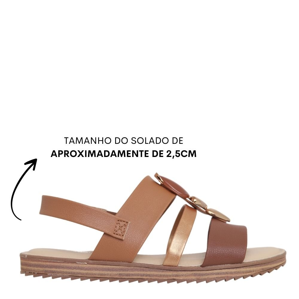 Sandália Rasteira Feminina Modare Estilo Conforto 7141.144 Marrom 2
