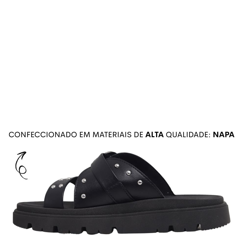 Sandália Feminina Fivela Moda Blogueira Macia Moleca 5504103 Preto 3