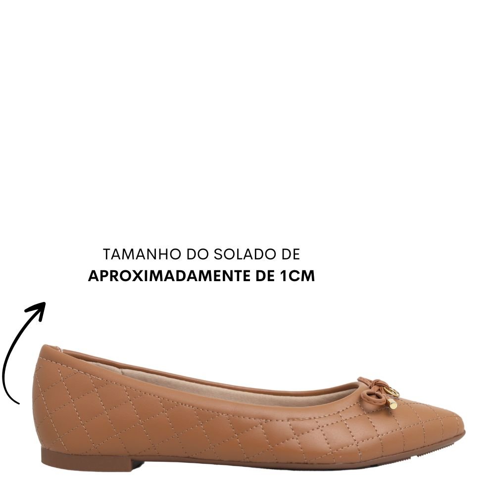 Sapatilha Feminina Modare Ultraconforto Com Laço 7334.232 Marrom 2