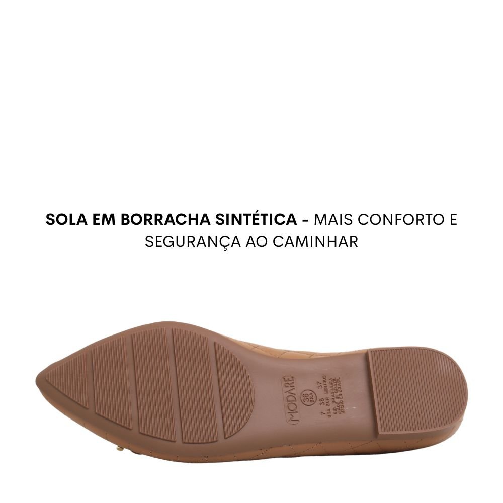Sapatilha Feminina Modare Ultraconforto Com Laço 7334.232 Marrom 5