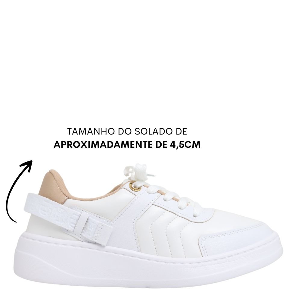 Tênis Feminino Casual Estilo Conforto Moda Modare 7402.105 Branco 2
