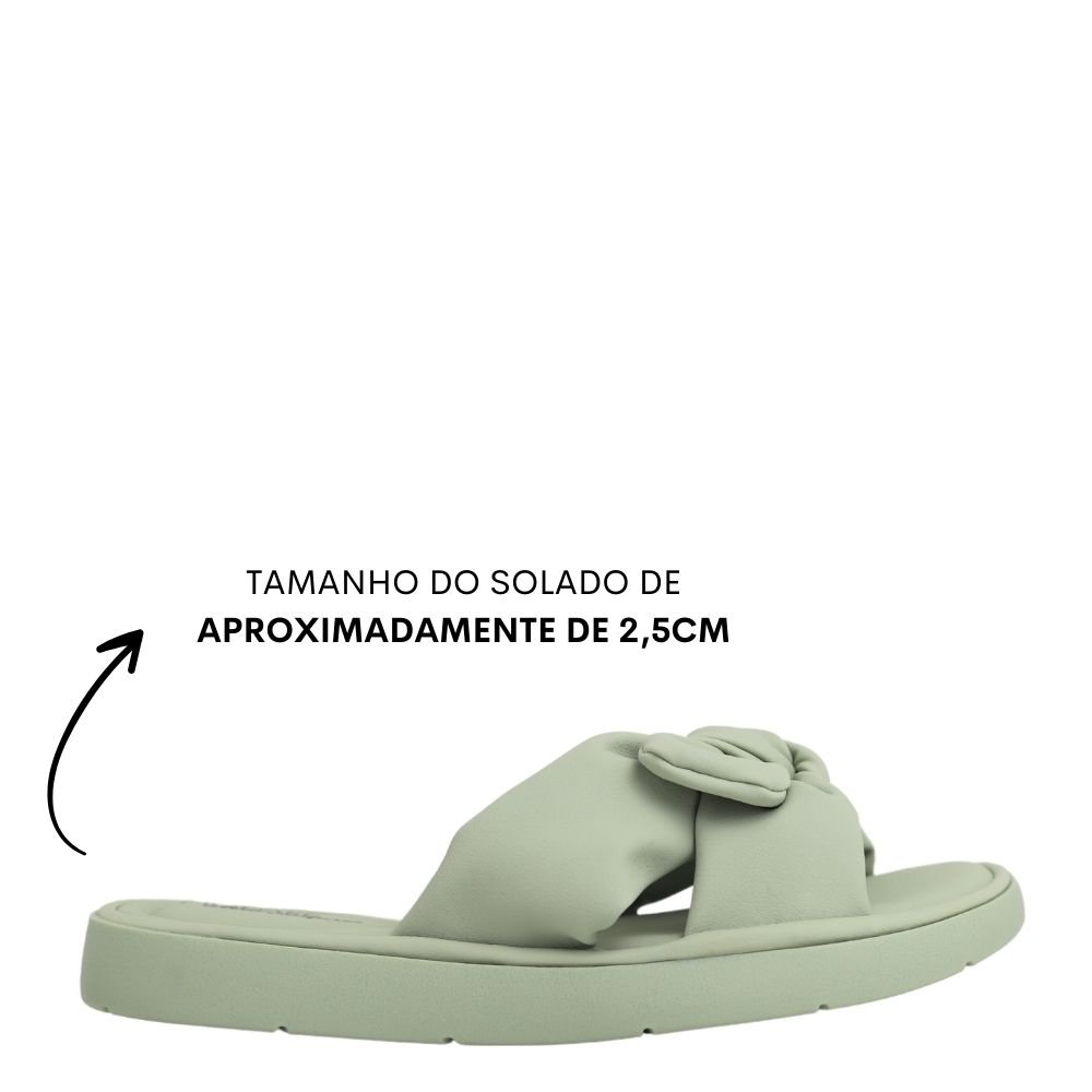 Chinelo Slide Modare Ultraconforto Ortopedico Laço 7208.101 Verde 2