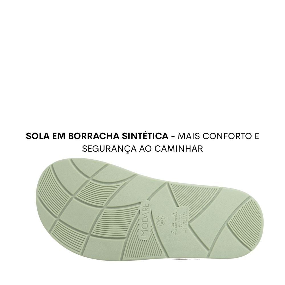 Chinelo Slide Modare Ultraconforto Ortopedico Laço 7208.101 Verde 5