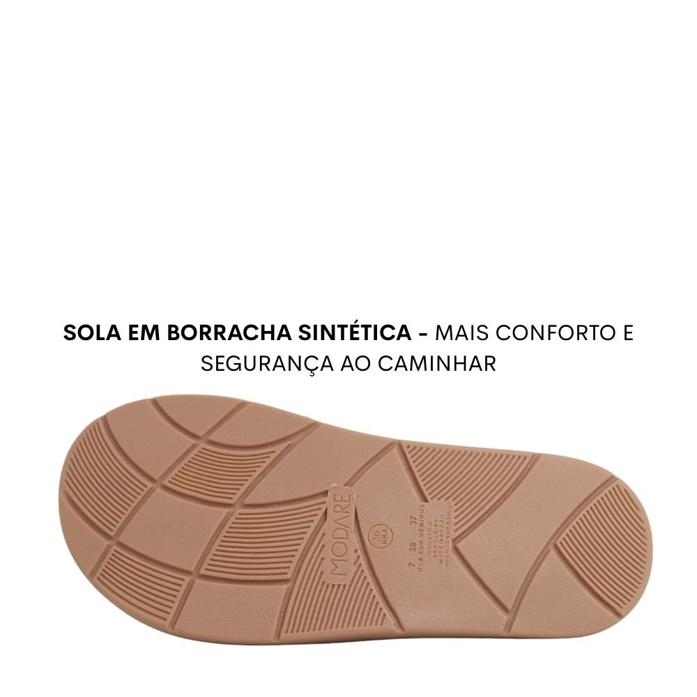 Chinelo Slide Modare Ultraconforto Ortopedico Laço 7208.101 Bege 5
