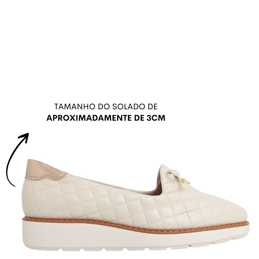 Sapato Feminino Mocassim Modare Conforto Floather 7400.101 Branco 2