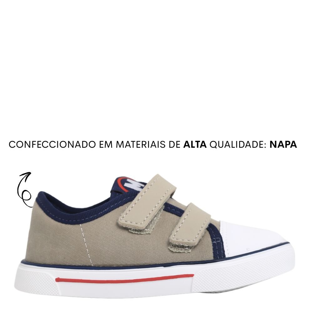 Tênis Infantil Molekinho Casual Escolar Calce Fácil 2133.684 Bege 2