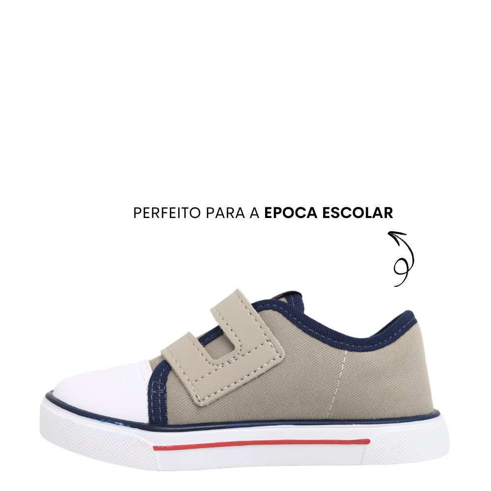 Tênis Infantil Molekinho Casual Escolar Calce Fácil 2133.684 Bege 3