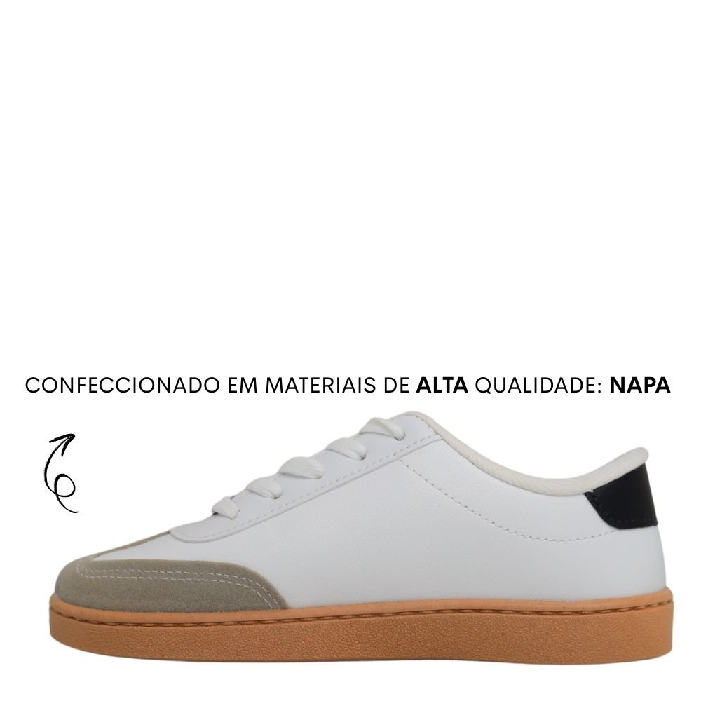 Tenis Passeio Infantil Menina Molekinha Confortavel Escolar Branco/Preto 3