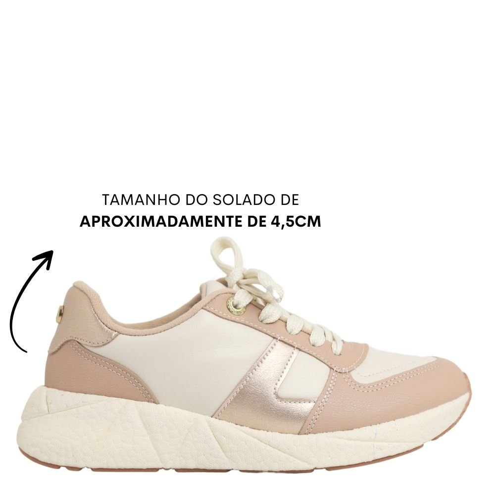 Tênis Feminino Modare Confortável Estilo Casual 7395.208 Bege 2