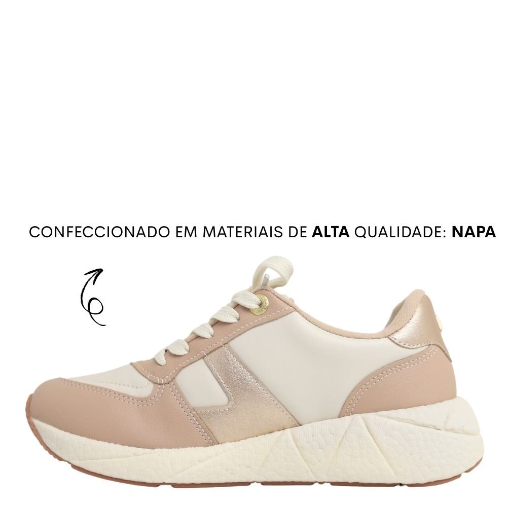 Tênis Feminino Modare Confortável Estilo Casual 7395.208 Bege 3