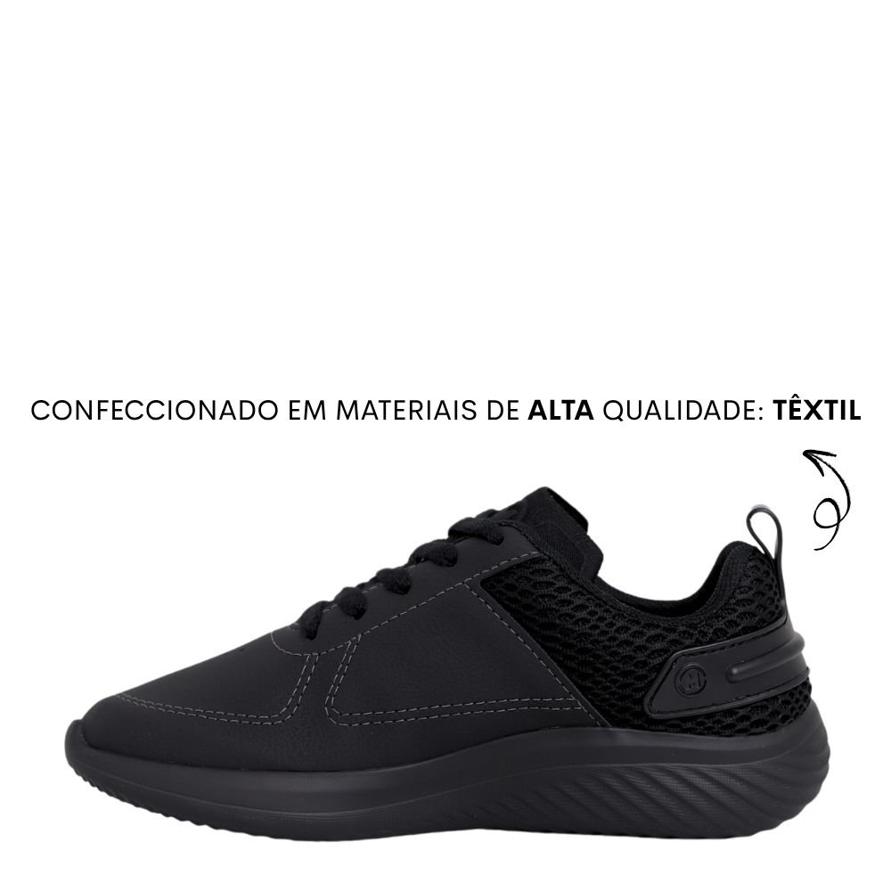 Tênis Infantil Menino Lycra Conforto Molekinho 2832.330 Preto 3