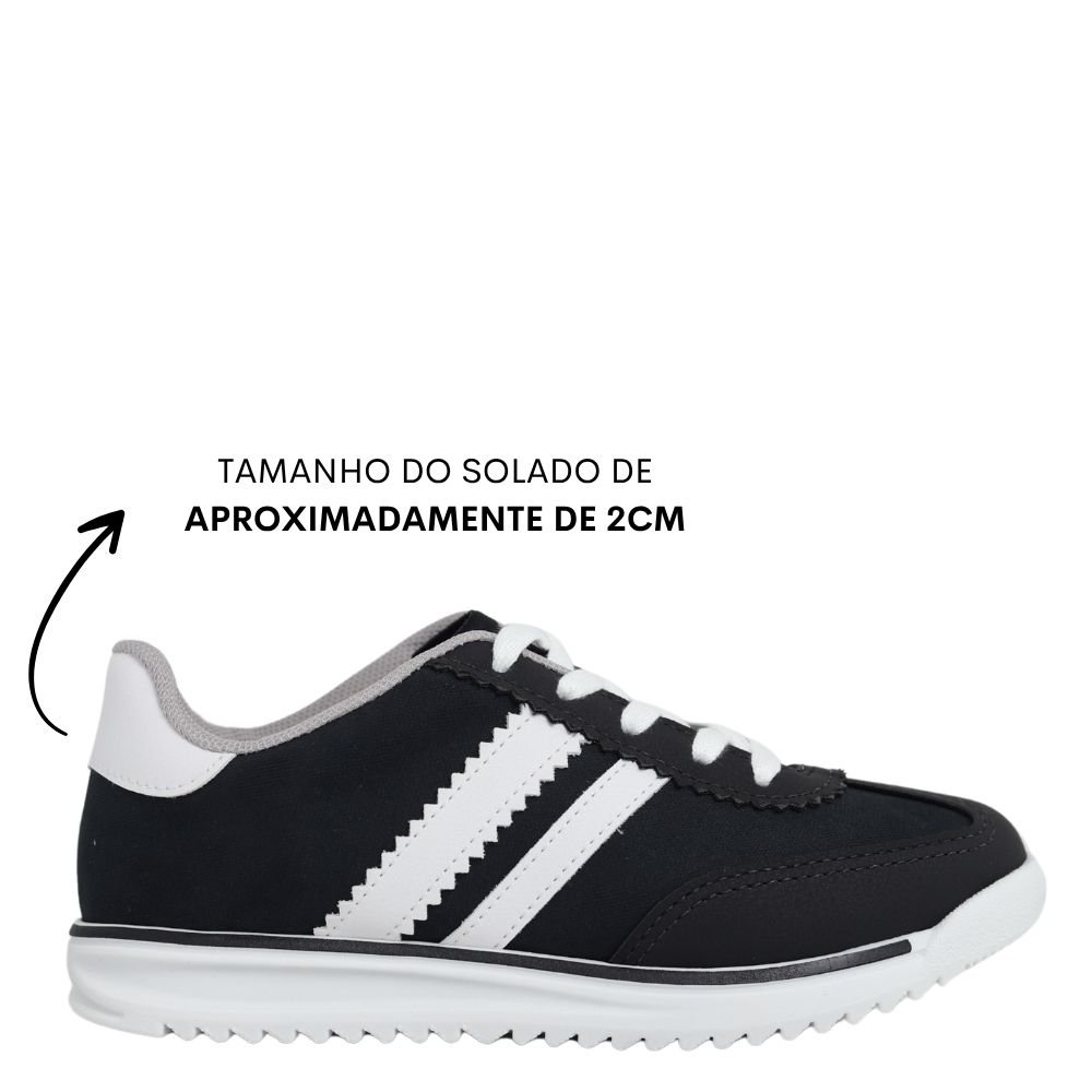 Tênis Infantil Molekinho Escolar Menino Conforto Casual Preto 2