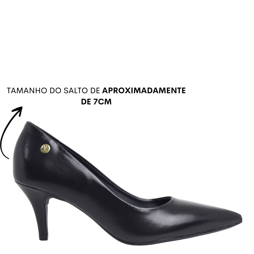 Sapato Scarpin Feminino Salto Fino Médio Vizzano 1185.1402 Preto 2