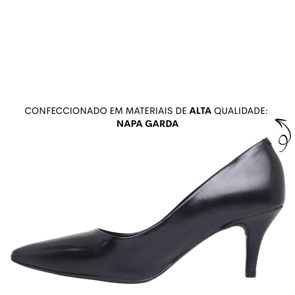 Sapato Scarpin Feminino Salto Fino Médio Vizzano 1185.1402 Preto 3