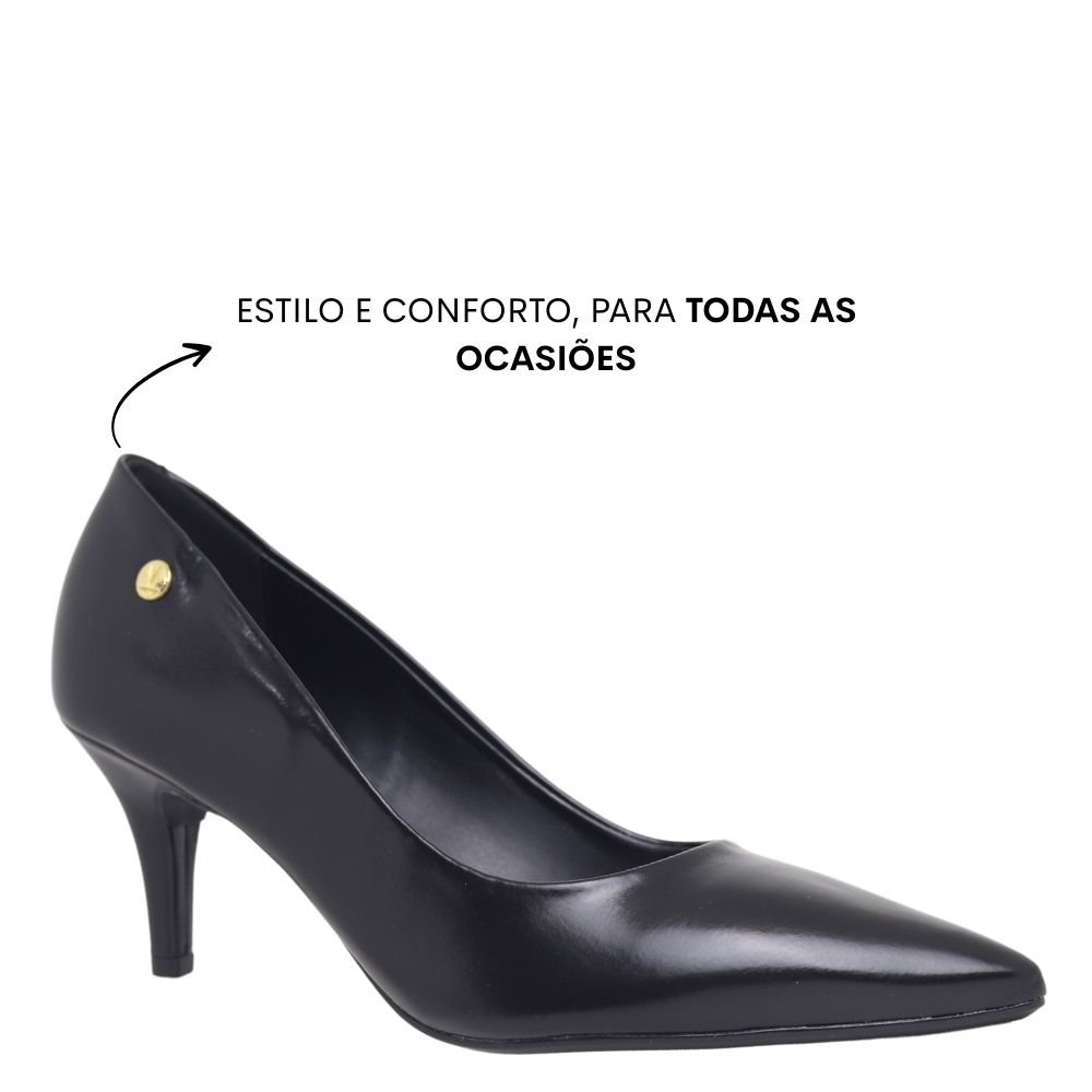 Sapato Scarpin Feminino Salto Fino Médio Vizzano 1185.1402 Preto 4