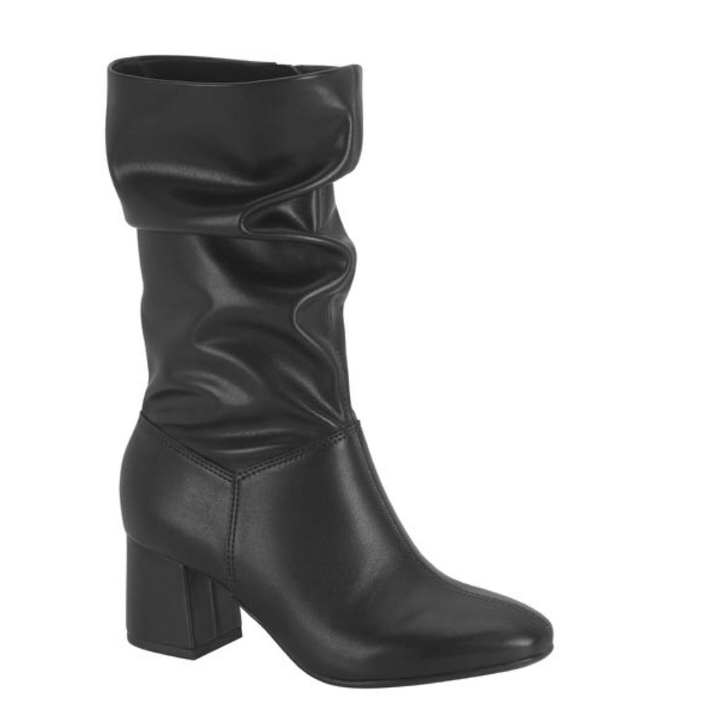 Bota Salto Bloco Beira Rio Cano Alto Plataforma Leve 9076102 Preto 1