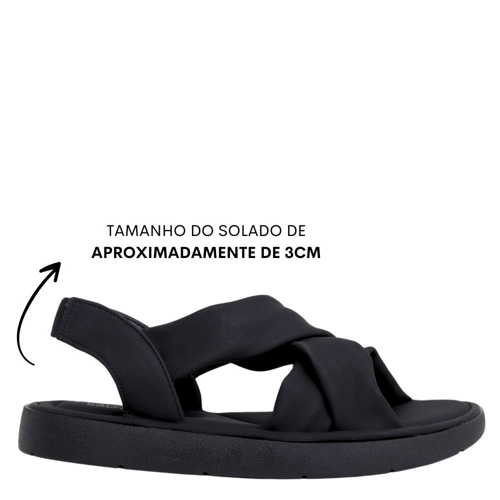 Sandália Modare Feminina Rasteira Ultraconforto 7208.102 Preto 2