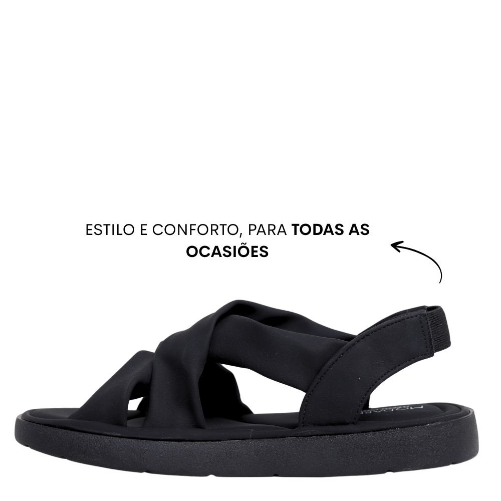 Sandália Modare Feminina Rasteira Ultraconforto 7208.102 Preto 3