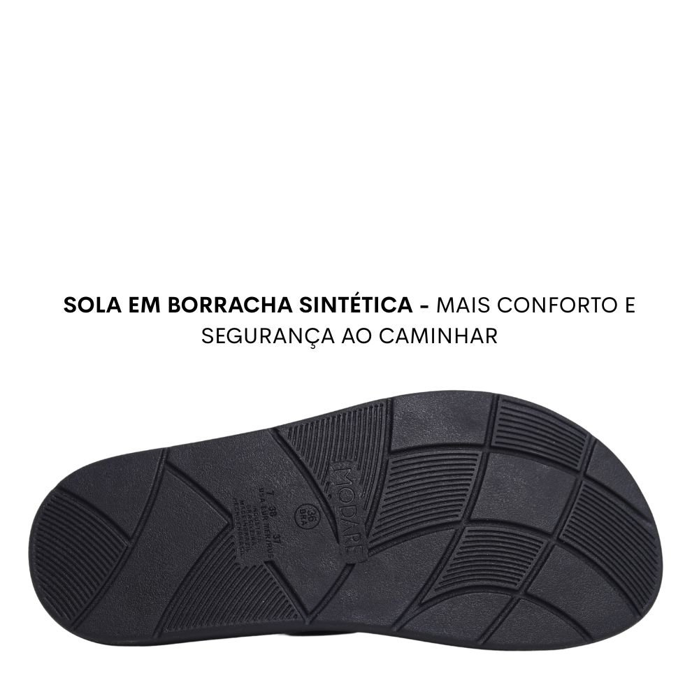 Sandália Modare Feminina Rasteira Ultraconforto 7208.102 Preto 5