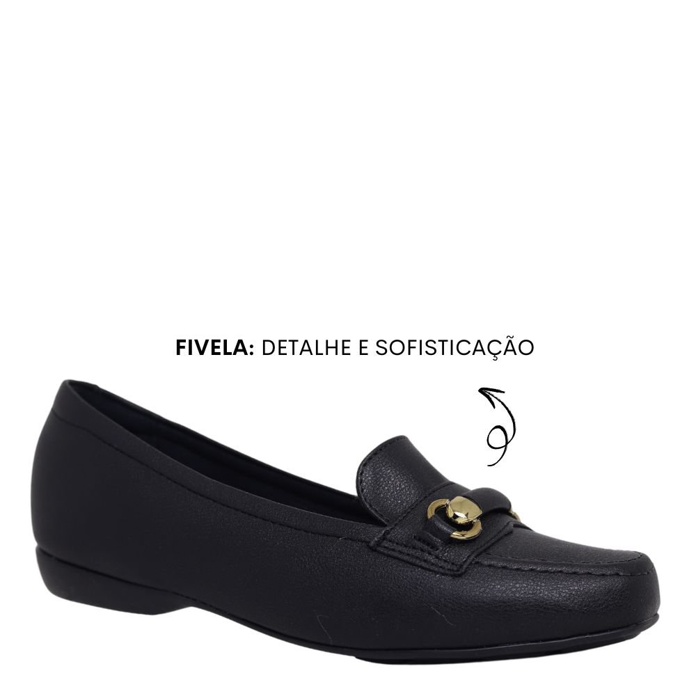 Sapato Feminino Social Lofter Modare Conforto Leve 7016.1004 Preto 4