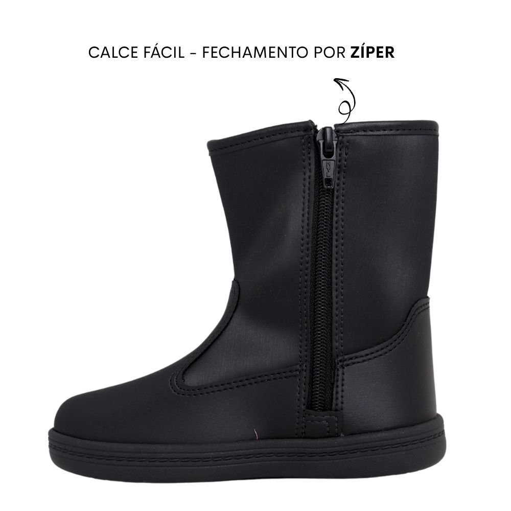 Bota Infantil Cano Médio Molekinha Conforto Estilo 2127.221 Preto 3