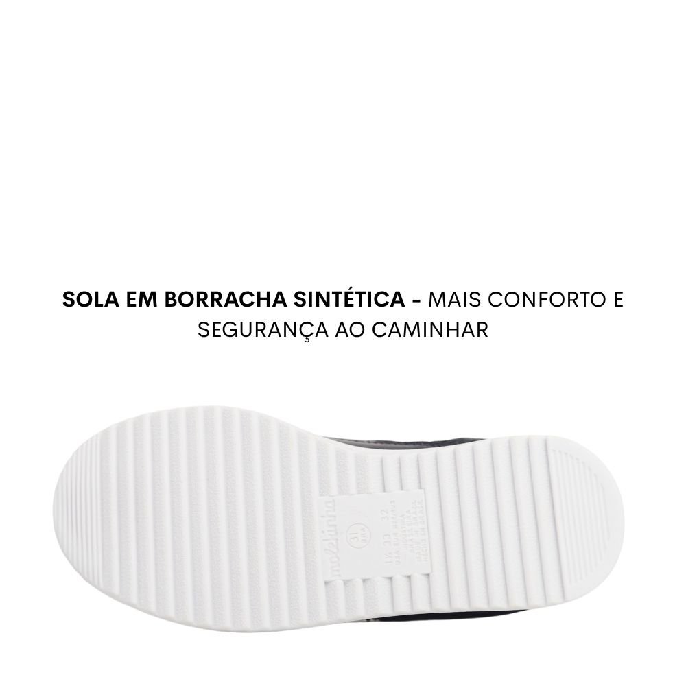 Tênis Feminino Slip On Menina Calce Fácil Molekinha 2575110 Preto 5