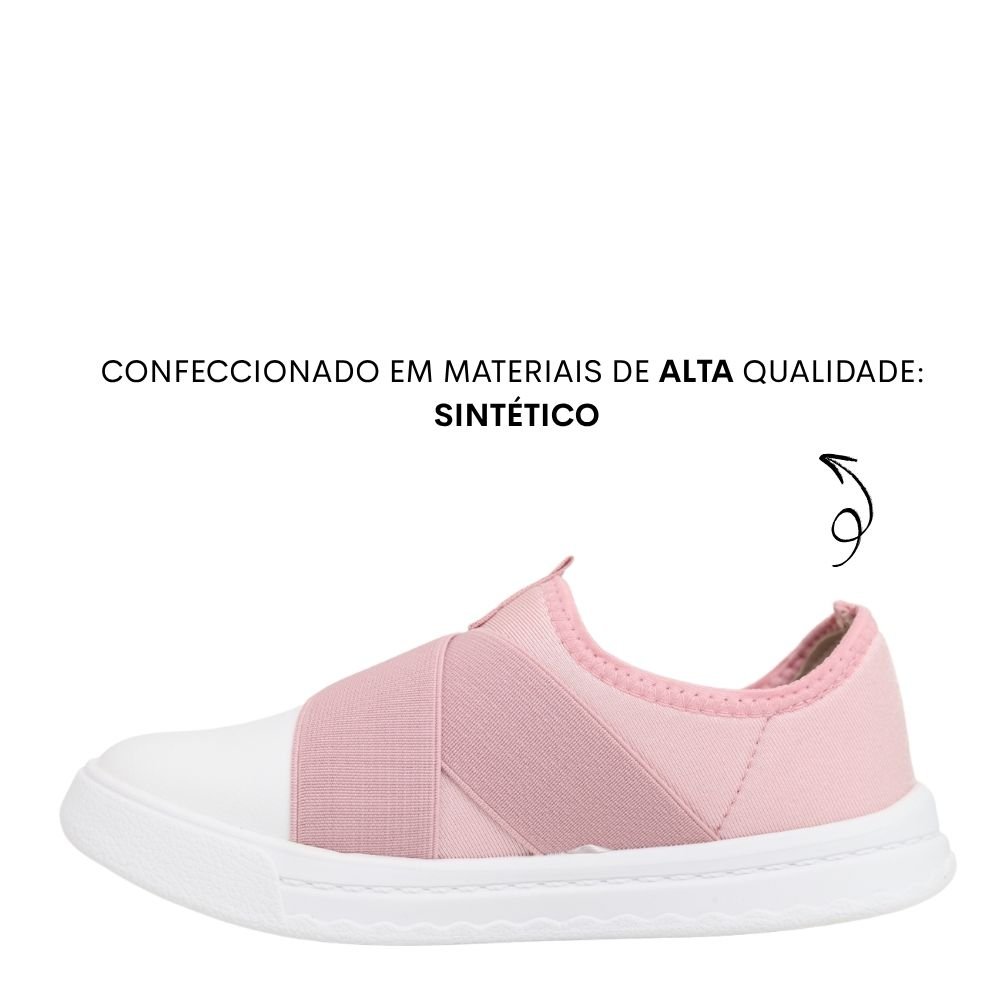 Tênis Feminino Slip On Menina Calce Fácil Molekinha 2575110 Rosa 3