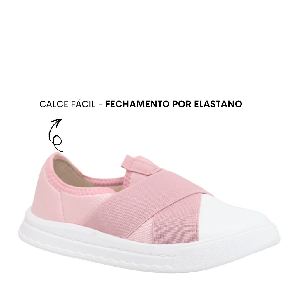 Tênis Feminino Slip On Menina Calce Fácil Molekinha 2575110 Rosa 4